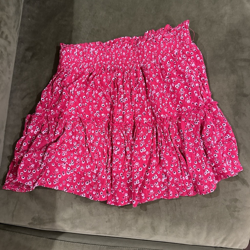 Floral Red Women's Skirt